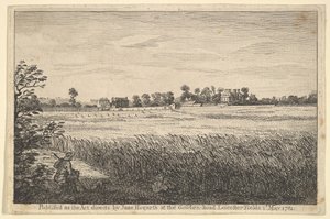 Utsikt over Ranbys House, 1. mai 1781. av William Hogarth