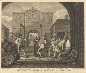 The Gate of Calais, eller The Roast Beef of Old England av William Hogarth and Charles Mosley