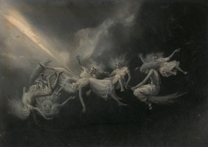 Lynet slo ned en flokk hekser, midten av slutten av 1800-tallet.