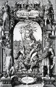 Frontispice til 'Poly-Olbion' av Michael Drayton, utgitt i 1622
