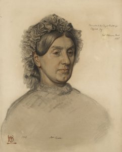 Mrs Thomas Combe (1806-1893) (rødt og svart kritt) av William Holman Hunt