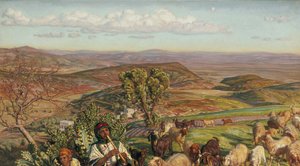 Esdraelon-sletten fra høydene over Nasaret, 1800-tallet av William Holman Hunt