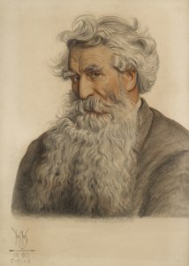 Portrett av Thomas Combe, skriver til universitetet (1796-1872) (rødt og svart kritt)