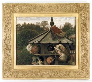 Festival of St. Swithin eller Dueslag, 1866-75 av William Holman Hunt