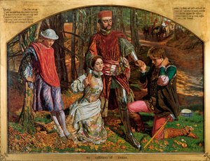 Valentine reddet Sylvia fra Proteus, 1851. av William Holman Hunt