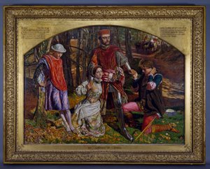 Valentine reddet Sylvia fra Proteus, 1851 av William Holman Hunt
