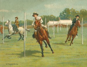 Races Historic and Modern, Bending Races (chromolitho)