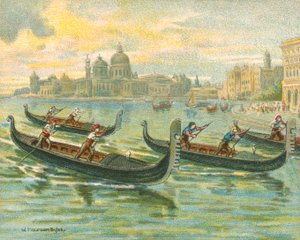 Races Historic and Modern, Gondola Races (chromolitho)