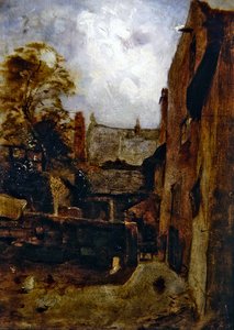 Skisse for Bidestone Farmhouse av William Huggins