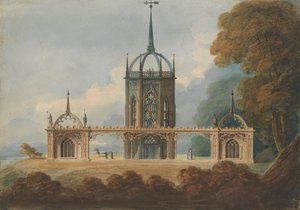 Design for en gotisk Belle Vue, ca. 1800. av William Hurst Ashpitel
