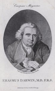 Erasmus Darwin , engelsk lege, naturfilosof, poet og forkjemper for avskaffelse av slavehandelen (gravering) av William III (after) Bromley