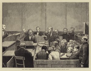 Hyde Park Prosecutions, en skisse i Marlborough Street Police Court