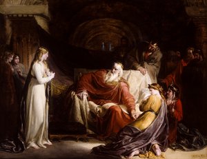 Kong Lear og hans tre døtre (olje) av William II Hilton