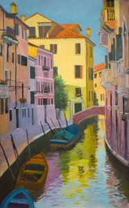 Burano Canal (olje om bord)