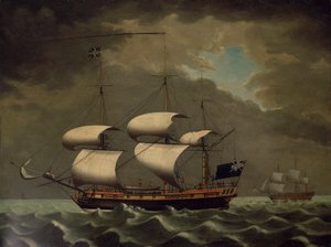 Slaveskip, ca. 1780 (olje på lerret) av William Jackson