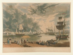 New Orleans, tatt fra motsatt side et lite stykke over midten eller Picayune Ferry av William James Bennett