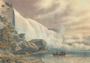 Niagara Falls fra American Side, utgitt 1840.