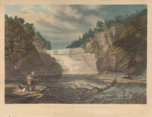 Utsikt over High Falls of Trenton: West Canada Creek, N.Y. av William James Bennett