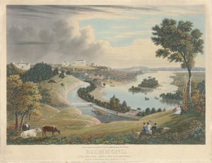 Richmond: Fra bakken over vannverket av William James Bennett after George Cooke