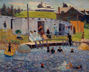 The Bathing Hour, Chester, Nova Scotia av William James Glackens