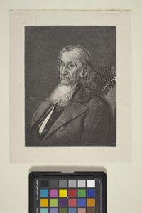Portrett av Allan Wardner (blekk, penn, blyant) av William James Linton