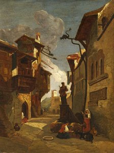 Italiensk gatescene av William James Muller