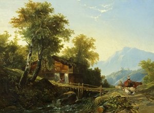 Sveitsisk hytte av William James Muller