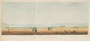 En utsikt over Cape Town, Table Bay og Tygerberg, fra Travels in the Interior of Southern Africa, vol. 1 av William John (after) Burchell