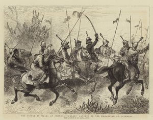 Prinsen av Wales på Jummoo, ladning! Lancers of the Maharajah of Cashmere