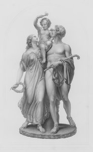 The Triumph of Love, gravert av W Roffe fra gruppen i marmor av P Mac Dowell, RA (gravering)