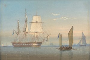 En britisk fregatt slipper anker