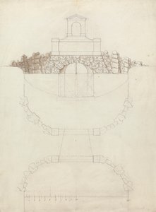 The Cascade at Chiswick House, Middlesex: Elevation and Plan