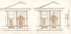 The Treasury, Whitehall, London: Alternative høyder av fasaden