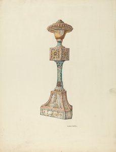 Seremonielle lysestake kirkelige møbler, ca. 1941. av William Kieckhofel
