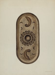 Detalj, Side av Confessional, 1937. av William Kieckhofel