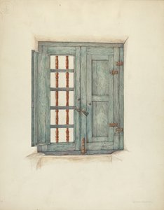 Vindusskodder og detaljer, c. 1939.