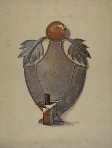 Pa. Tysk Tin Sconce, ca. 1937.