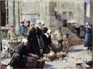 Butter Market, Concarneau, ca. 1939 (olje på lerret)