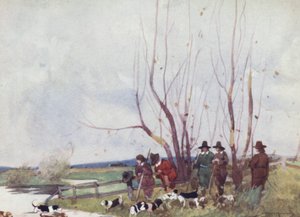 Illustrasjon for The Compleat Angler av Izaak Walton (litho-farge) av William Lee Hankey