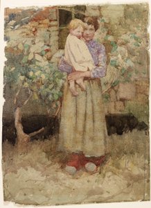 Mors kjæledyr (blyant og akvarell på papir) av William Lee Hankey
