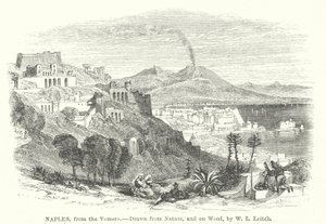 Napoli, fra Vomero (gravering)