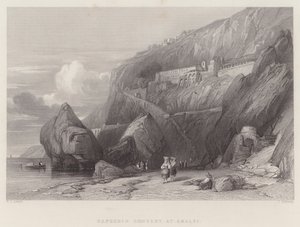 Kapusinerklosteret i Amalfi (gravering) av William Leighton Leitch
