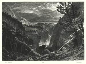 Lord Byrons barn Harold, Canto III, strofe 96 (gravering) av William Leighton Leitch