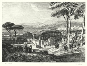 Lord Byrons barn Harold, Canto IV, strofe 174 (gravering) av William Leighton Leitch