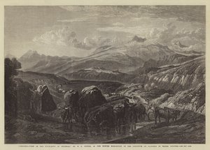 Morgen, utsikt over høylandet i Braemar, i vinterutstillingen til Institute of Painters in Water Colors av William Leighton Leitch