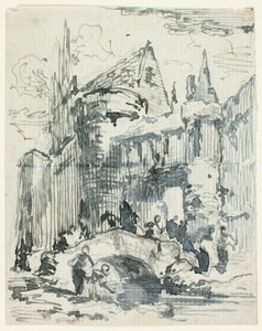 Bybro og portal av William Leighton Leitch