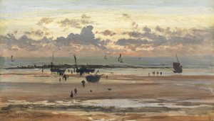 Portel Fisher Folk, 1875 (olje på papir lagt på panel)