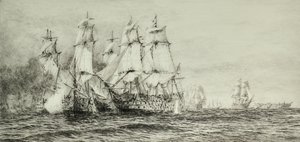 Sjølandskap av William Lionel Wyllie