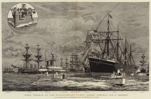 Noen fartøyer fra evolusjonsflåten, under admiral Sir G Hornby