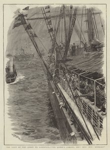 Dronningens besøk til Liverpool, Dronningen kommer, Hipp! Hofte! Hurra! av William Lionel Wyllie